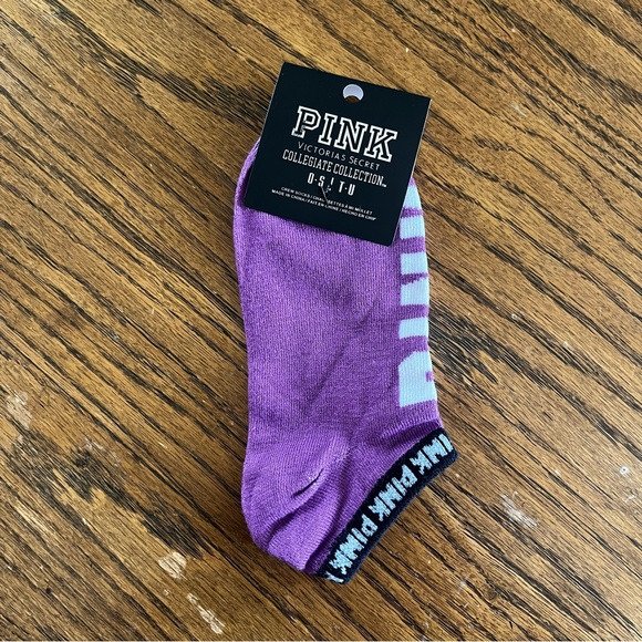 PINK Victoria's Secret Accessories - PINK Victoria's Secret Purple Ankle Socks